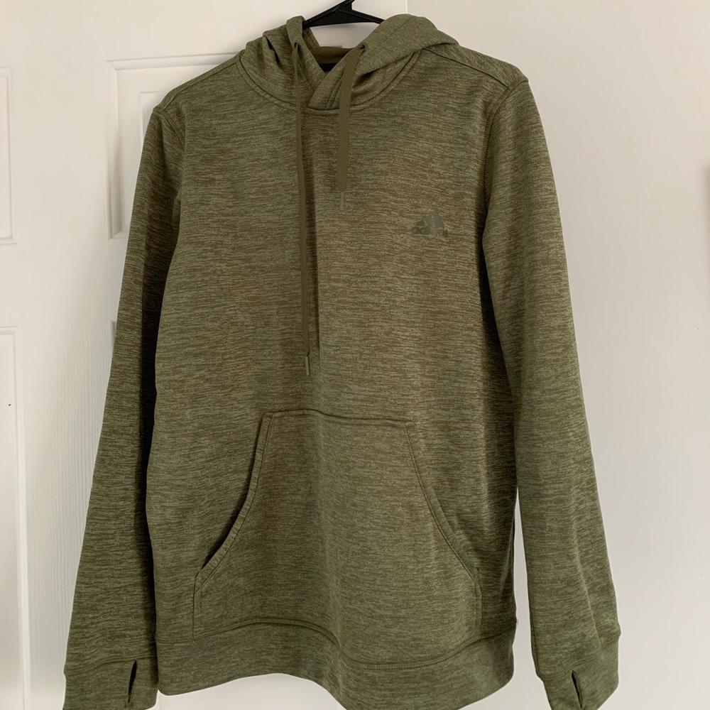Adidas hunter green climawarm sweatshirt